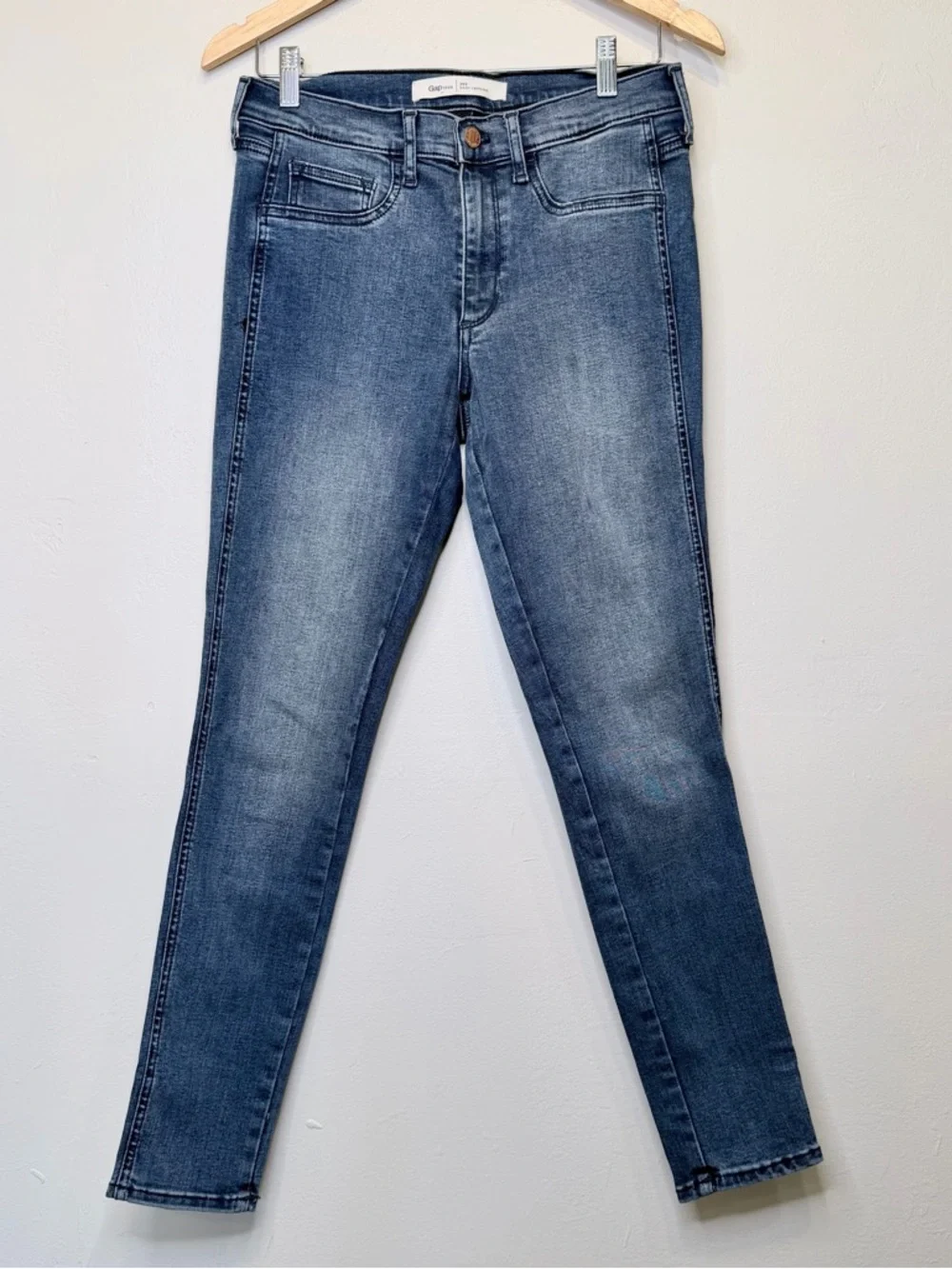 GAP | Indigo Easy Legging Mid-High Waisted Chic Denim True Skinny Jeans - Picture 2 of 9